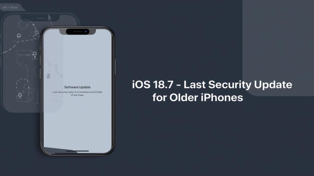 iPhone showing iOS 18.7 software update screen – final security update for older iPhones