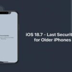 iPhone showing iOS 18.7 software update screen – final security update for older iPhones