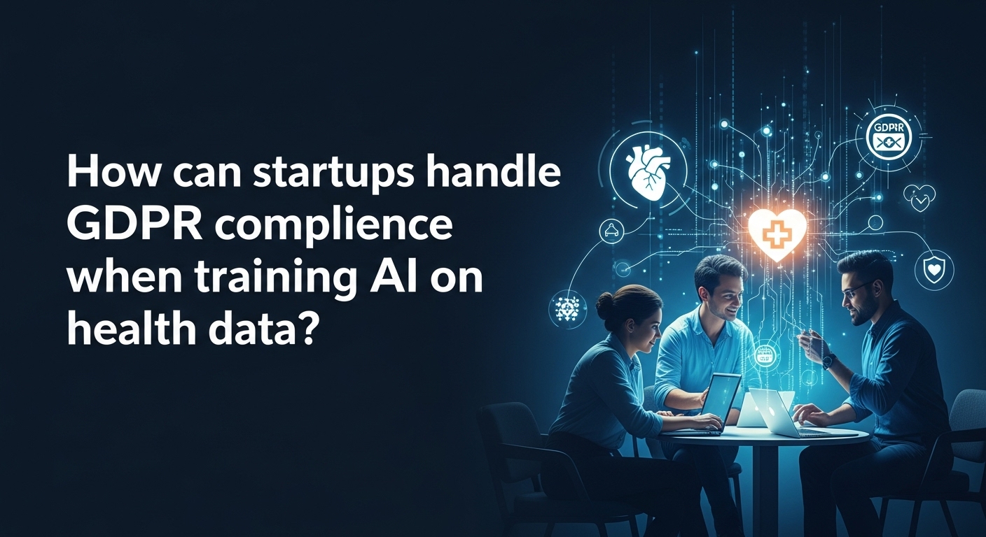 Startup team ensuring GDPR compliance while training AI models on sensitive health data
