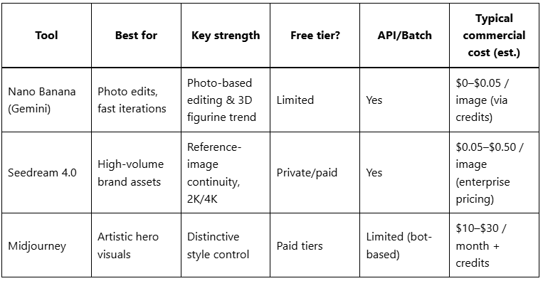 feature and pricing of ai generator models